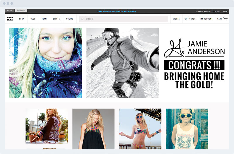 Side Studios, Billabong, Homepage