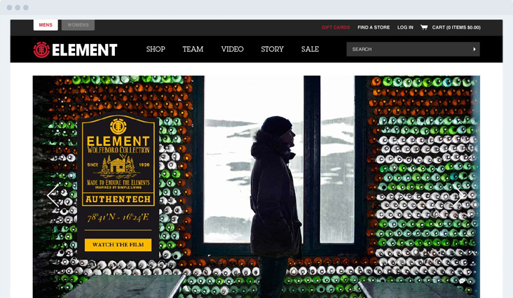 Side Studios, Element, Homepage