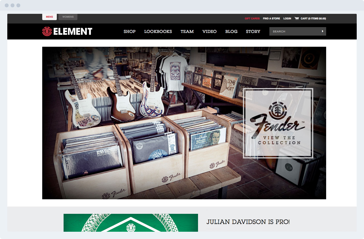 Side Studios, Element, Homepage