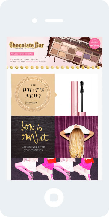 Side Studios, Toofaced, Mobile Homepage