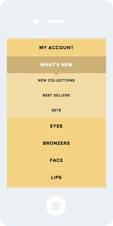 Side Studios, Toofaced, Mobile Product Detail Tabs